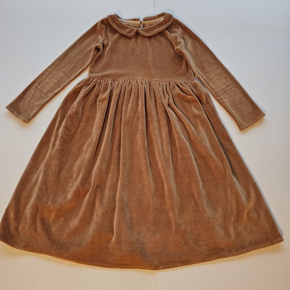 Mouse in a House Other - Mouse In A House Tan Velvet Velour Elegant Girls Dress - Size 8/9 yrs NWOT RARE